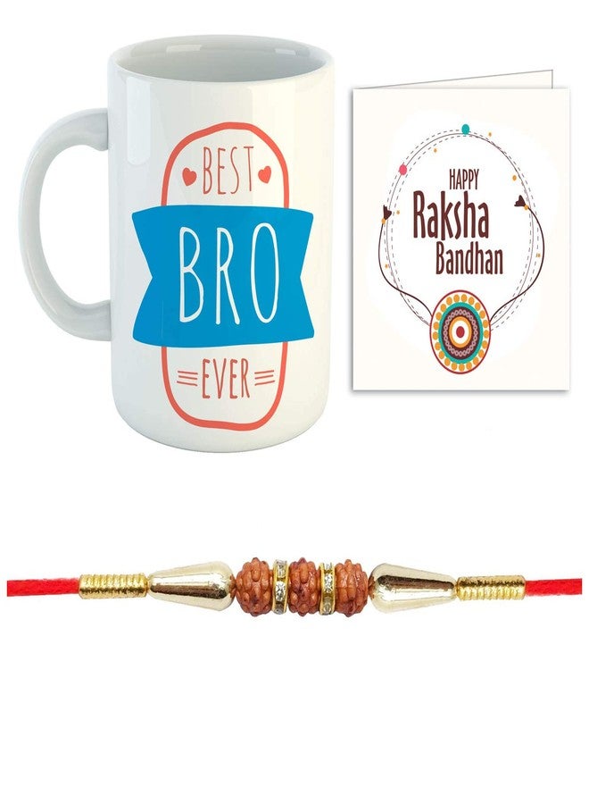 YouBella Rakhi, Mug and Greeting Card Combo for Brother (Multi-Colour) (YBRK_97) - Image 1